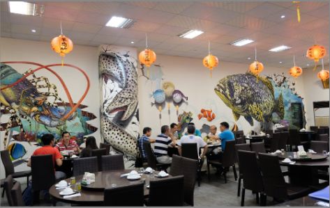 滑县海鲜餐厅墙体彩绘